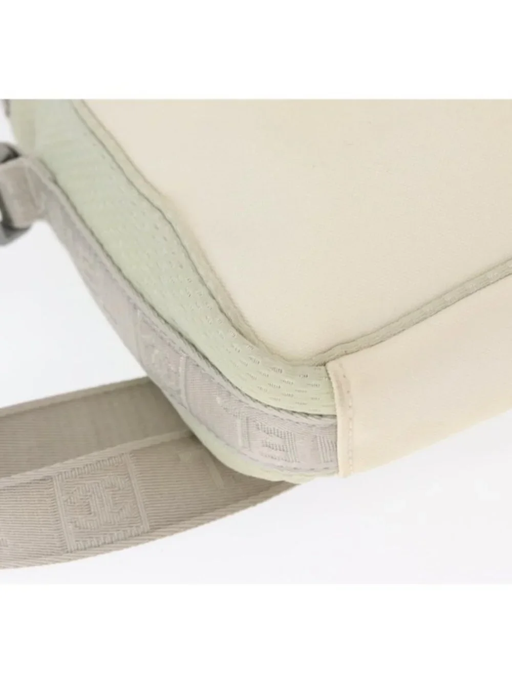 Authentic CHANEL Sports Line Shoulder Bag Nylon White Silver CC